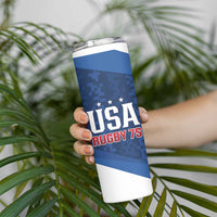 Custom USA Rugby 2025 Skinny Tumbler Go Champions Eagles - Wonder Print Shop