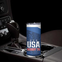 Custom USA Rugby 2025 Skinny Tumbler Go Champions Eagles - Wonder Print Shop