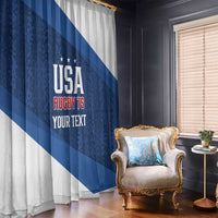 Custom USA Rugby 2025 Window Curtain Go Champions Eagles - Wonder Print Shop