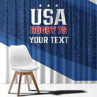 Custom USA Rugby 2025 Window Curtain Go Champions Eagles - Wonder Print Shop