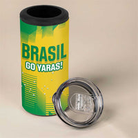 Custom Brasil Rugby 2025 4 in 1 Can Cooler Tumbler Go Champions Yaras - Wonder Print Shop
