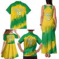 Custom Brasil Rugby 2025 Family Matching Tank Maxi Dress and Hawaiian Shirt Go Champions Yaras - Wonder Print Shop