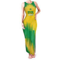 Custom Brasil Rugby 2025 Family Matching Tank Maxi Dress and Hawaiian Shirt Go Champions Yaras - Wonder Print Shop