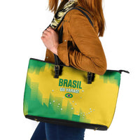 Brasil Rugby 2025 Leather Tote Bag Go Champions Yaras - Wonder Print Shop