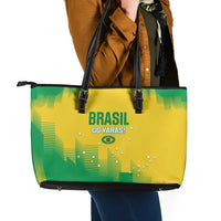 Brasil Rugby 2025 Leather Tote Bag Go Champions Yaras - Wonder Print Shop