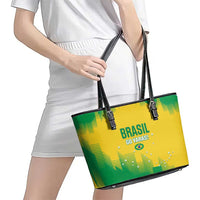 Brasil Rugby 2025 Leather Tote Bag Go Champions Yaras - Wonder Print Shop