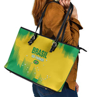 Brasil Rugby 2025 Leather Tote Bag Go Champions Yaras - Wonder Print Shop