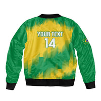 Custom Brasil Rugby 2025 Sleeve Zip Bomber Jacket Go Champions Yaras - Wonder Print Shop