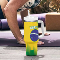 Custom Brasil Rugby 2025 Tumbler With Handle Go Champions Yaras - Wonder Print Shop