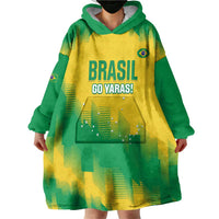 Custom Brasil Rugby 2025 Wearable Blanket Hoodie Go Champions Yaras - Wonder Print Shop