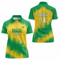 Custom Brasil Rugby 2025 Women Polo Shirt Go Champions Yaras - Wonder Print Shop