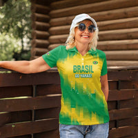 Custom Brasil Rugby 2025 Women Polo Shirt Go Champions Yaras - Wonder Print Shop