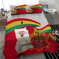 Ghana Independence Day Bedding Set Gana Map Happy 67 Years Anniversary - Wonder Print Shop