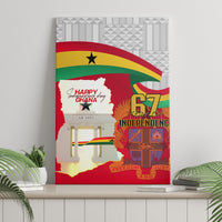 Ghana Independence Day Canvas Wall Art Gana Map Happy 67 Years Anniversary - Wonder Print Shop