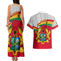 Ghana Independence Day Couples Matching Tank Maxi Dress and Hawaiian Shirt Gana Map Happy 67 Years Anniversary - Wonder Print Shop