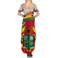 Ghana Independence Day Family Matching Summer Maxi Dress and Hawaiian Shirt Gana Map Happy 67 Years Anniversary - Wonder Print Shop