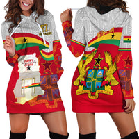 Ghana Independence Day Hoodie Dress Gana Map Happy 67 Years Anniversary - Wonder Print Shop