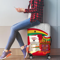 Ghana Independence Day Luggage Cover Gana Map Happy 67 Years Anniversary - Wonder Print Shop