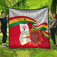 Ghana Independence Day Quilt Gana Map Happy 67 Years Anniversary - Wonder Print Shop