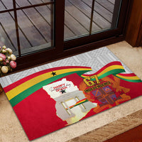 Ghana Independence Day Rubber Doormat Gana Map Happy 67 Years Anniversary - Wonder Print Shop