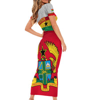 Ghana Independence Day Short Sleeve Bodycon Dress Gana Map Happy 67 Years Anniversary - Wonder Print Shop