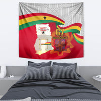 Ghana Independence Day Tapestry Gana Map Happy 67 Years Anniversary - Wonder Print Shop