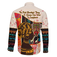 Africa International Women Day Family Matching Long Sleeve Bodycon Dress and Hawaiian Shirt African Pattern - Wonder Print Shop
