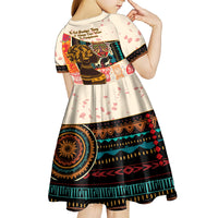 Africa International Women Day Kid Short Sleeve Dress African Pattern - Wonder Print Shop