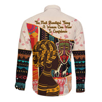 Africa International Women Day Long Sleeve Button Shirt African Pattern - Wonder Print Shop