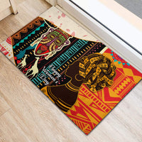 Africa International Women Day Rubber Doormat African Pattern - Wonder Print Shop