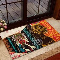 Africa International Women Day Rubber Doormat African Pattern - Wonder Print Shop
