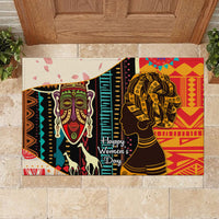 Africa International Women Day Rubber Doormat African Pattern - Wonder Print Shop