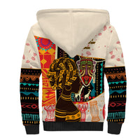 Africa International Women Day Sherpa Hoodie African Pattern - Wonder Print Shop