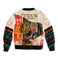 Africa International Women Day Sleeve Zip Bomber Jacket African Pattern - Wonder Print Shop