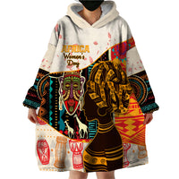 Africa International Women Day Wearable Blanket Hoodie African Pattern - Wonder Print Shop
