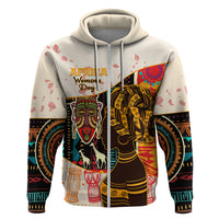 Africa International Women Day Zip Hoodie African Pattern - Wonder Print Shop