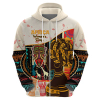 Africa International Women Day Zip Hoodie African Pattern - Wonder Print Shop