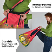 Bangladesh Independence Day Grocery Bag Royal Bengal Tiger With Coat Of Arms