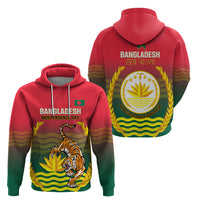 Bangladesh Independence Day Hoodie Royal Bengal Tiger With Coat Of Arms - Wonder Print Shop