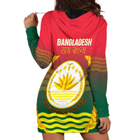 Bangladesh Independence Day Hoodie Dress Royal Bengal Tiger With Coat Of Arms - Wonder Print Shop