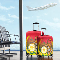 Bangladesh Independence Day Luggage Cover Royal Bengal Tiger With Coat Of Arms - Wonder Print Shop