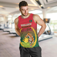 Bangladesh Independence Day Men Tank Top Royal Bengal Tiger With Coat Of Arms - Wonder Print Shop