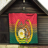 Bangladesh Independence Day Quilt Royal Bengal Tiger With Coat Of Arms - Wonder Print Shop