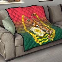 Bangladesh Independence Day Quilt Royal Bengal Tiger With Coat Of Arms - Wonder Print Shop