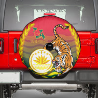 Bangladesh Independence Day Spare Tire Cover Royal Bengal Tiger With Coat Of Arms - Wonder Print Shop
