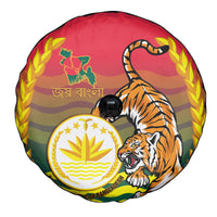 Bangladesh Independence Day Spare Tire Cover Royal Bengal Tiger With Coat Of Arms - Wonder Print Shop