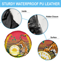 Bangladesh Independence Day Spare Tire Cover Royal Bengal Tiger With Coat Of Arms - Wonder Print Shop