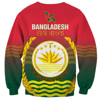 Bangladesh Independence Day Sweatshirt Royal Bengal Tiger With Coat Of Arms - Wonder Print Shop