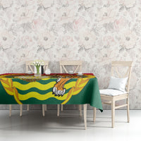 Bangladesh Independence Day Tablecloth Royal Bengal Tiger With Coat Of Arms - Wonder Print Shop