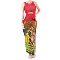 Bangladesh Independence Day Tank Maxi Dress Royal Bengal Tiger With Coat Of Arms - Wonder Print Shop